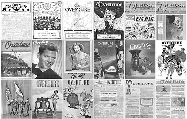 Overture front page covers from the Local 47 Archive