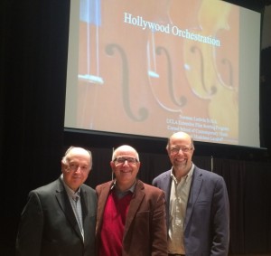 Patrick Hollenbeck (President of the Boston Musicians’ Association), Dr. Norman Ludwin, and Northeastern University music professor Bradley Hatfield.