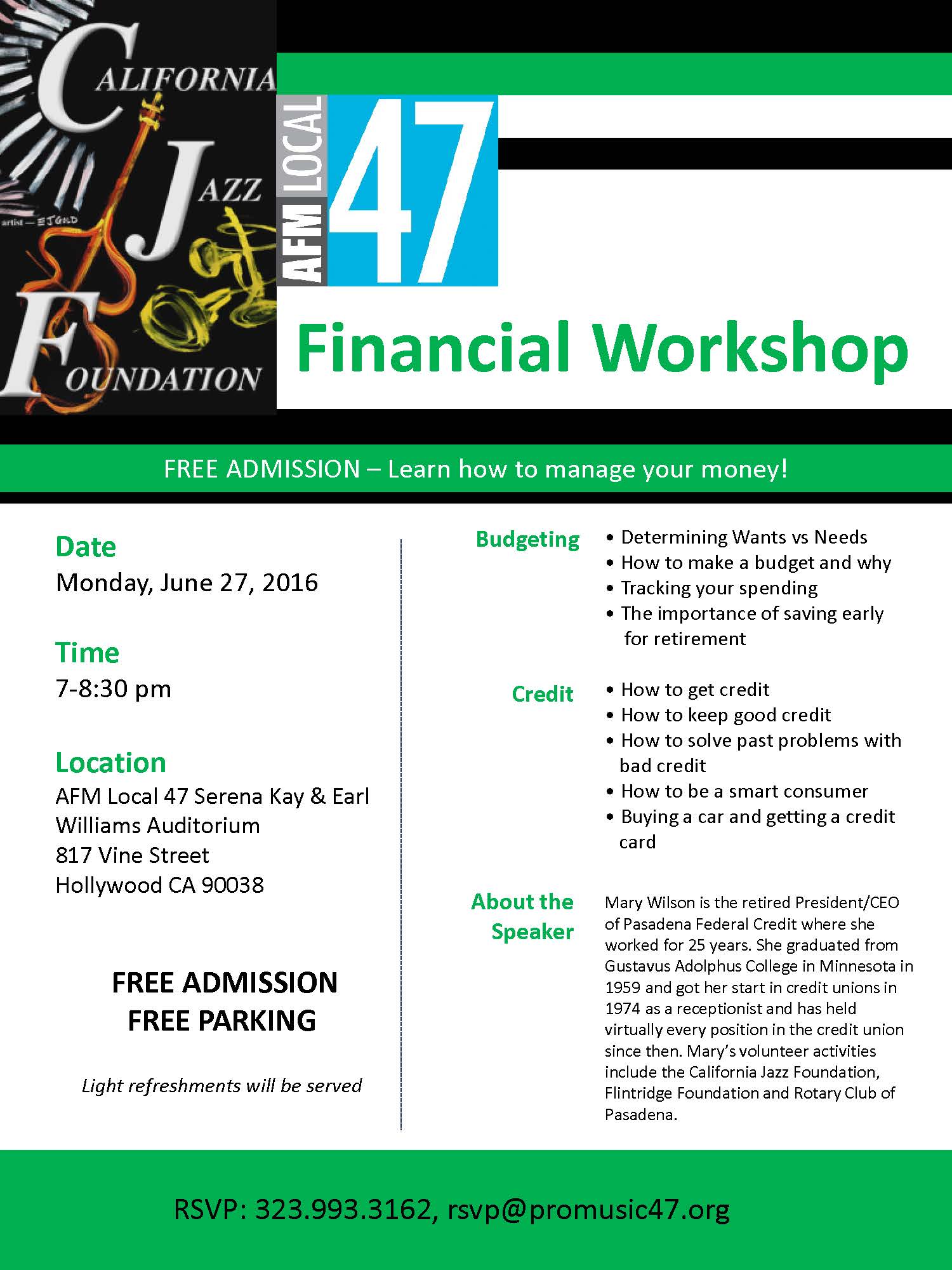 CJF Financial Workshop June 27 2016