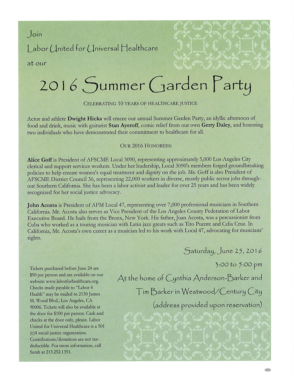 2016 Summer Garden Party