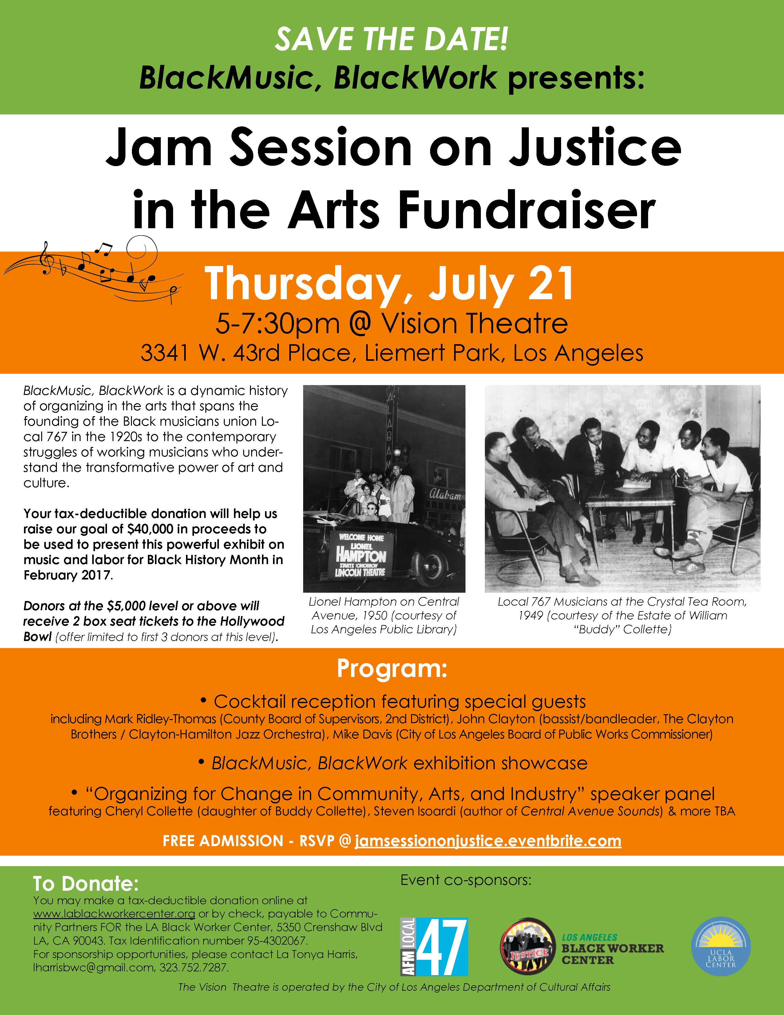Jam Session for Justice flyer