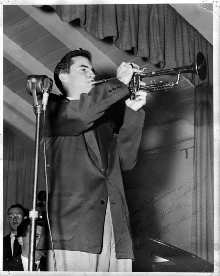Irving Bush playing trumpet circa 1952 prior to his tenure with the L.A. Philharmonic.