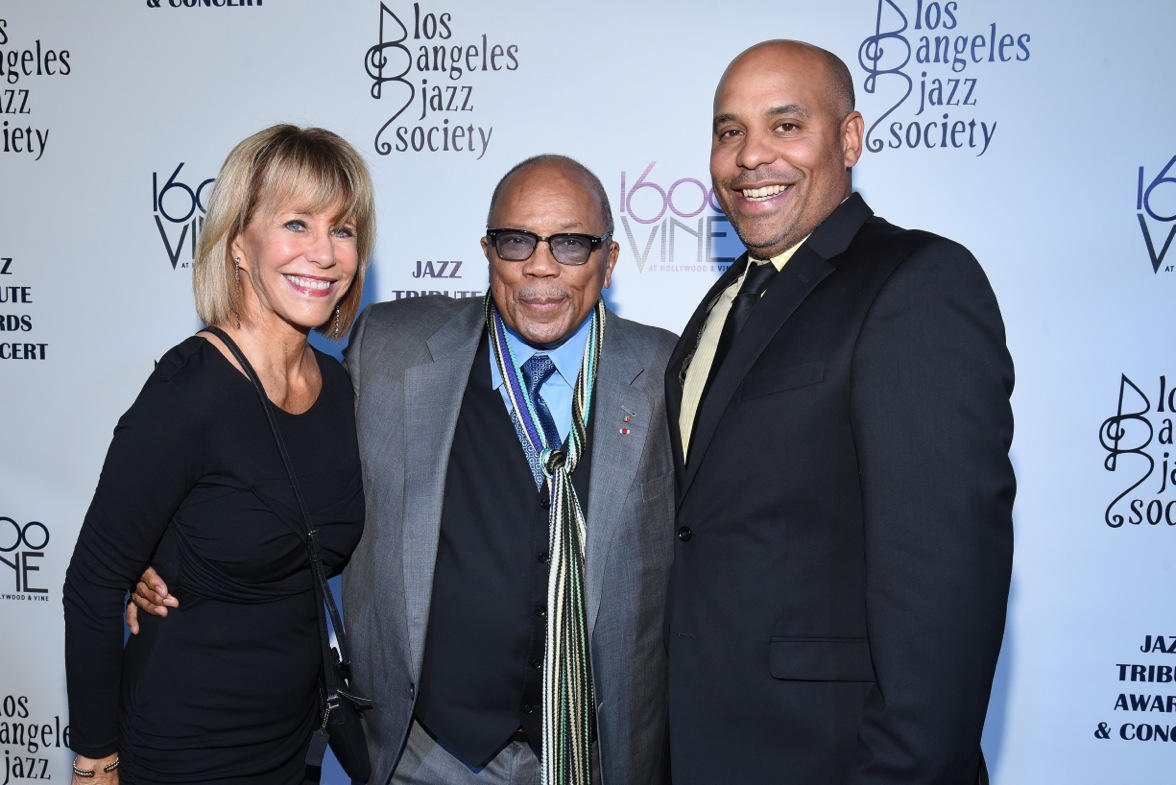 All photos courtesy of LA Jazz Society AFM Local 47 Director Pam Gates, legendary Life Member Quincy Jones, and President John Acosta at the LA Jazz Society Jazz Tribute Awards Concert on Nov. 19, 2016.