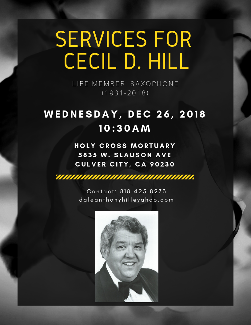 Services for Cecil D. Hill 47 Blog AFM Local 47