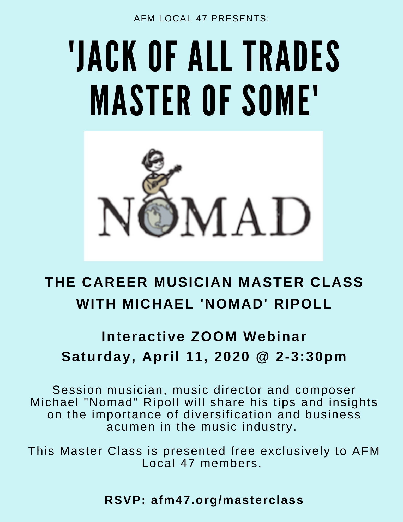'Jack of All Trades Master of Some' - Career Musician Master Class With ...