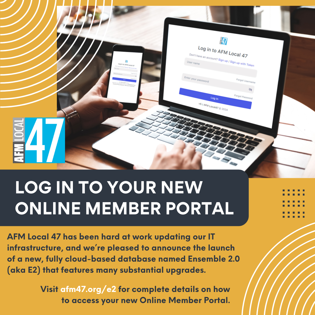 Set up your new online member account - 47 Blog | AFM Local 47