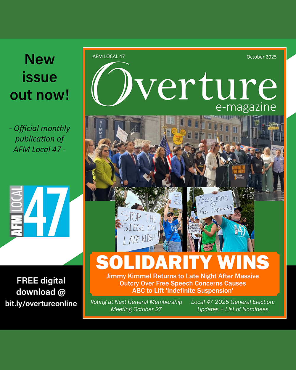 October 2025 Overture Online: SOLIDARITY WINS - Jimmy Kimmel Returns to ...